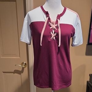 Flirtitude Active Burgundy Top